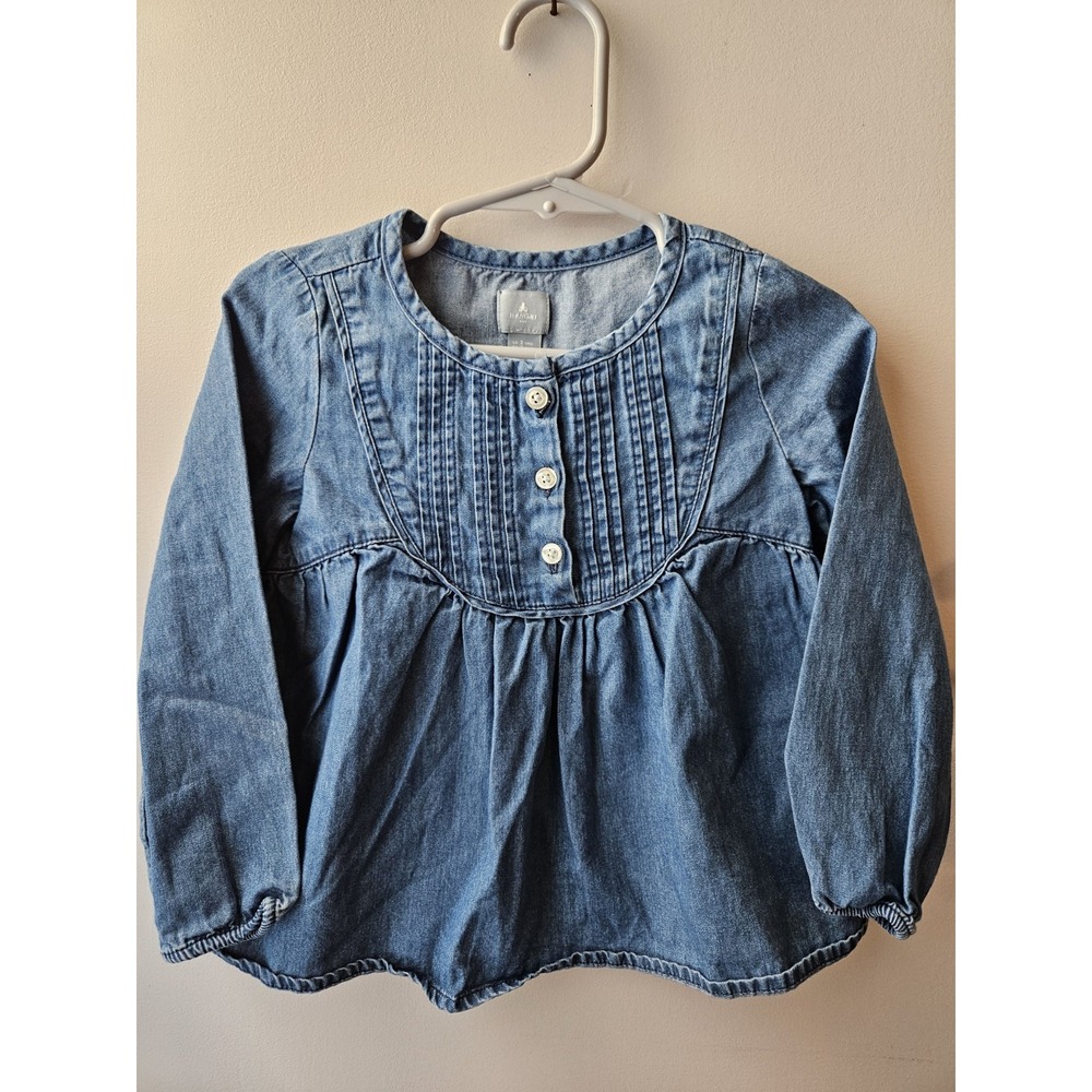 Babygap Longsleeve‎ Denim Look Shirt Sz 2T